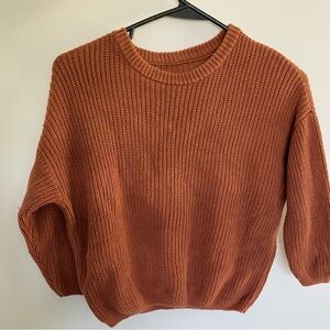 Slouchy Oversized Brown Orange Sweater